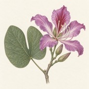 Pencil study of Bauhinia purpurea