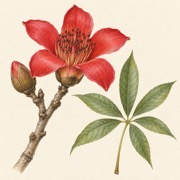 Pencil study of Bombax ceiba
