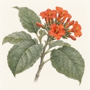 Pencil study of Cordia sebestena