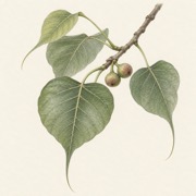 Pencil study of Ficus religiosa