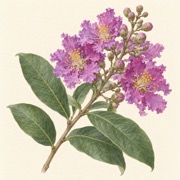 Pencil study of Lagerstroemia speciosa