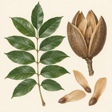 Swietenia macrophylla botanical pencil study Pencil botanical study of Swietenia macrophylla