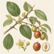 Pencil study of Ziziphus mauritiana