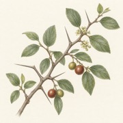 Pencil study of Ziziphus spina-christi